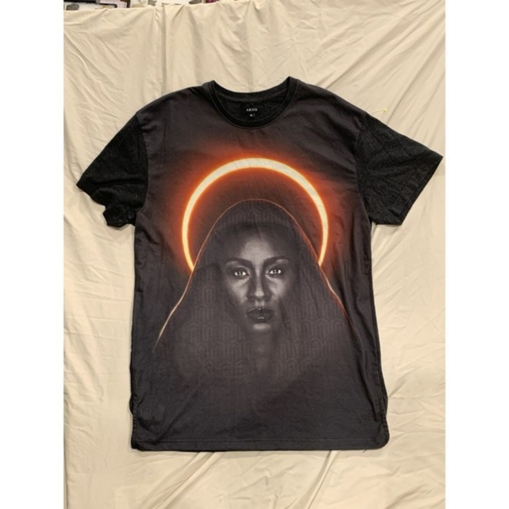 AKOO 3XL A King Of Oneself T.I. Black Men's‎ Tshirt Halo Face Art Tee Streetwear